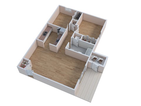 an overhead view of a floor plan of a home